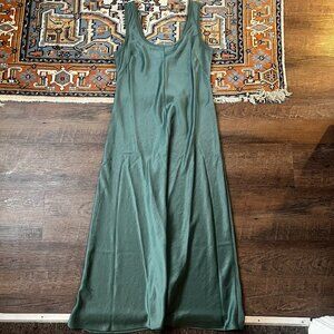 Madewell Green Scoopneck Tank Maxi Dress 2 NWOT